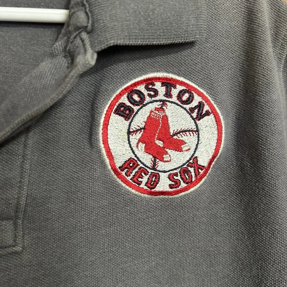 Boy's Cherokee size Small 6/7 Gray‎ Boston Red Sox Polo Shirt